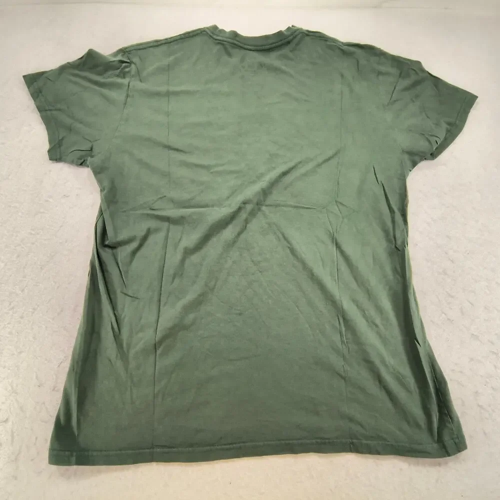 Adidas Casual Crew Neck Short Sleeve T Shirt Mens Size Large L Green White